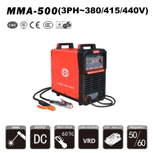 MMA 500 - High Power Dual IGBT Industrial Welding Machine3Ph~380/415/440V