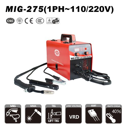 MIG 275B -Digital Multifunction 1/5kg Gasless Flux Cored Welding Machine1Ph~110/220V