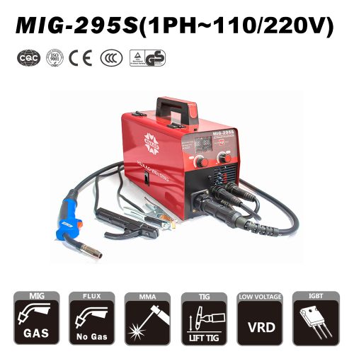 MIG 295S - Digital Flux Cored MIG Welding Machine1Ph~110/220V
